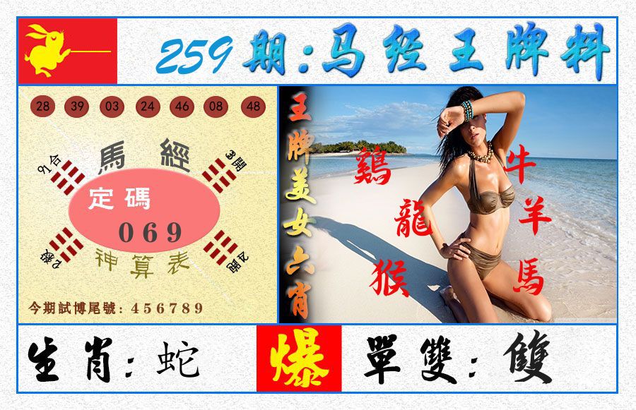 澳门王牌料 第259期