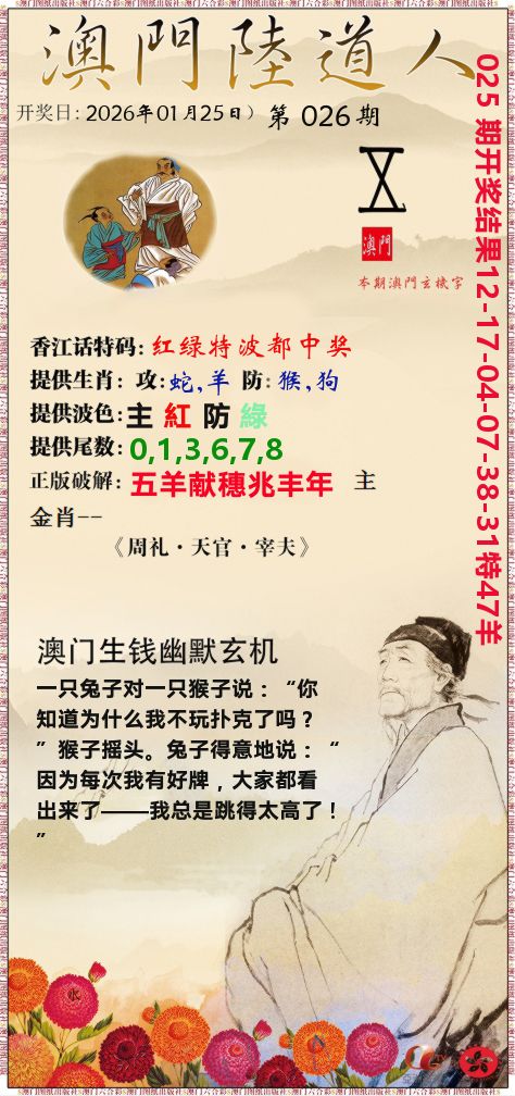 澳门陆道人 第26期