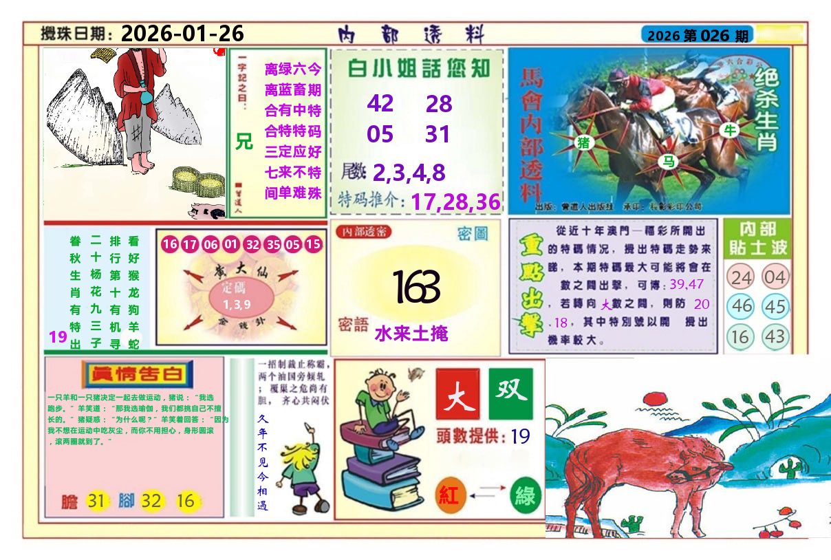 澳门内部透料A 第26期