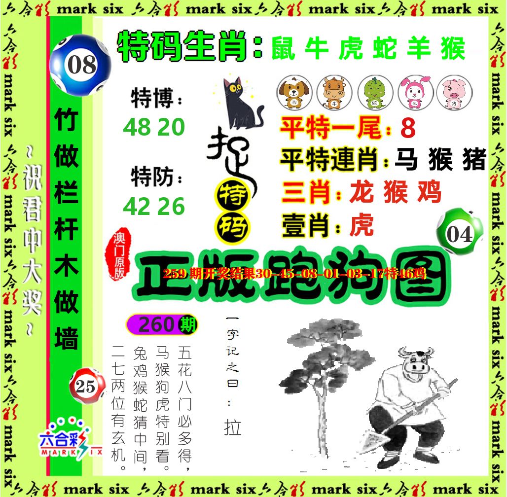 正版跑狗图 第260期