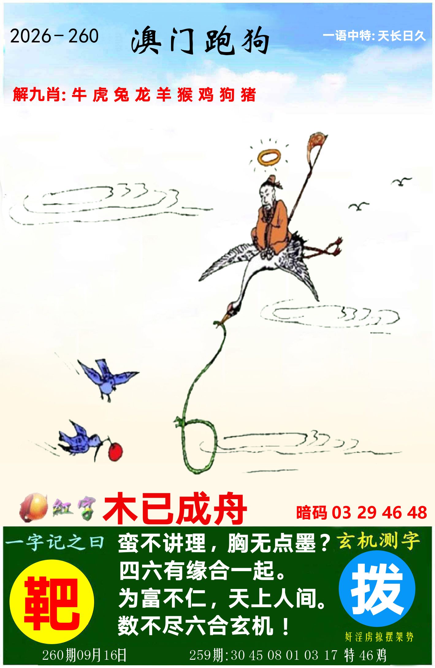 澳门跑狗图 第260期