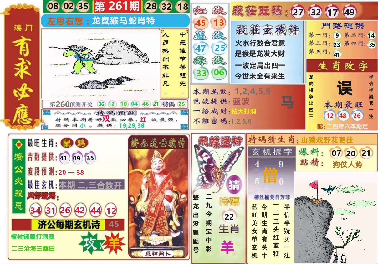 澳门有求必应 第261期