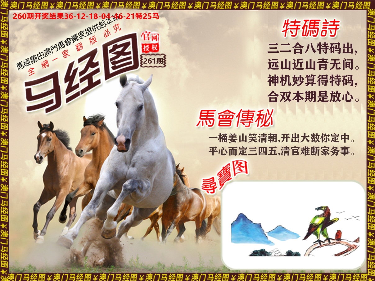 马经系列 第261期