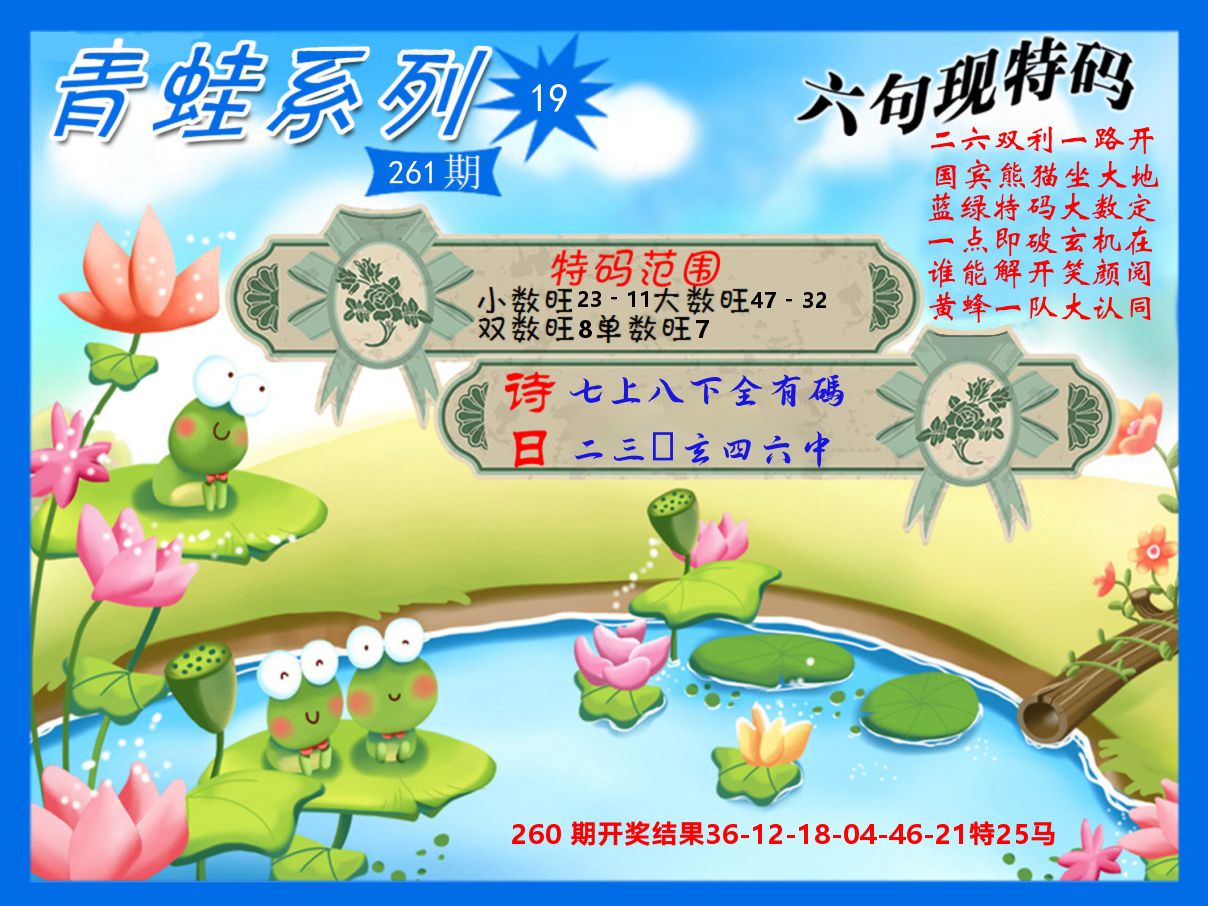 青蛙系列19 第261期