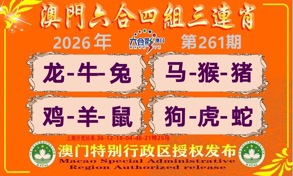 六合三连肖 第261期