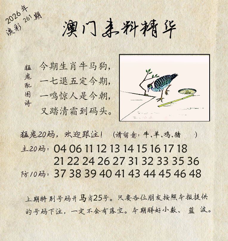 精华来料 第261期