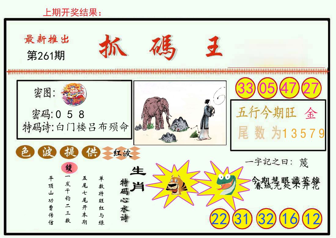 最新抓码王 第261期