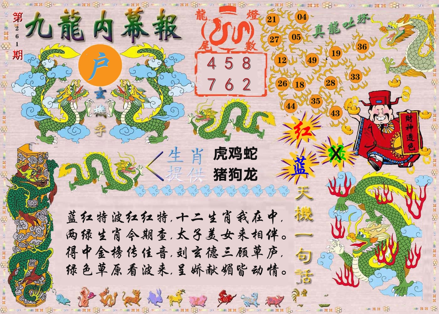 澳门内幕报 第261期