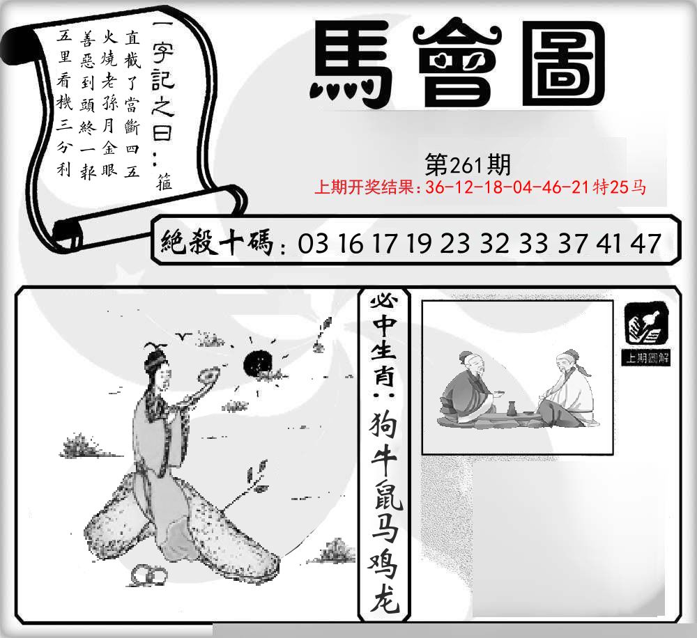 马会图 第261期