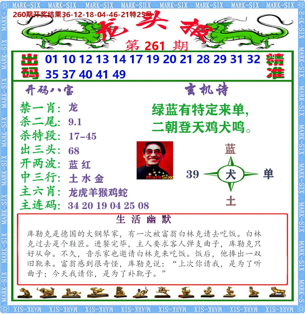 澳门龙头报 第261期