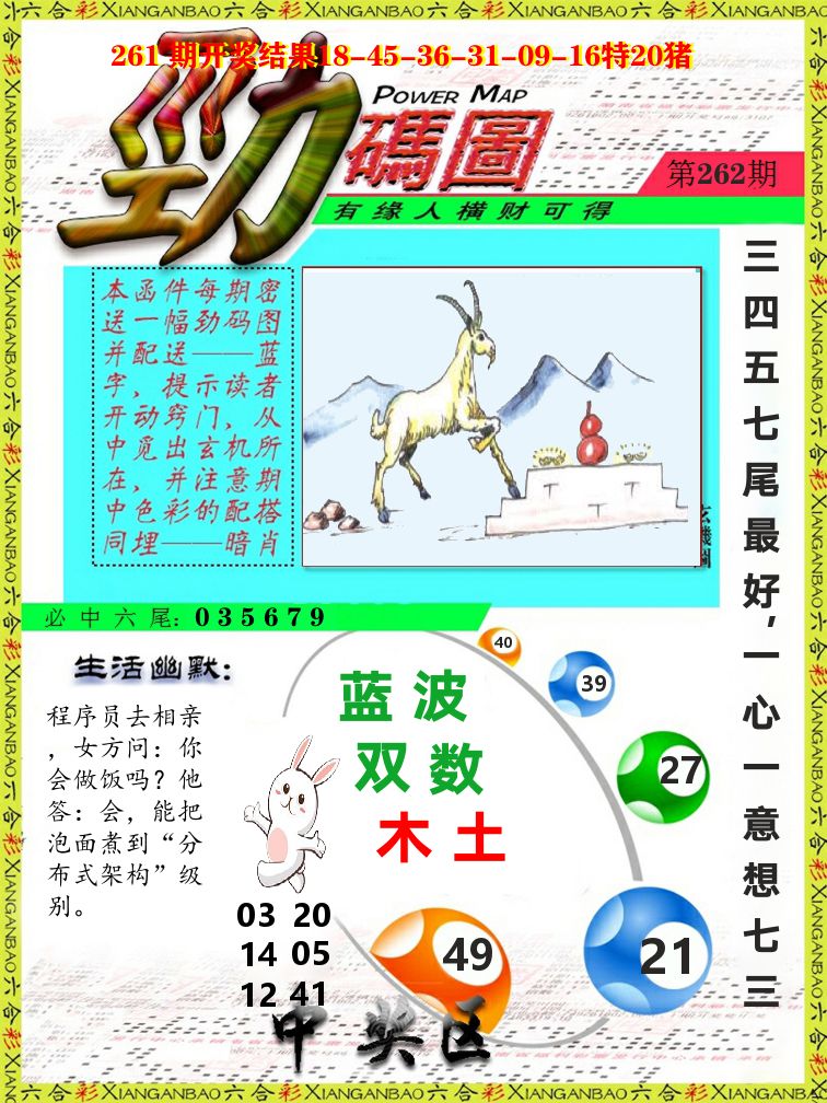 劲码图 第262期