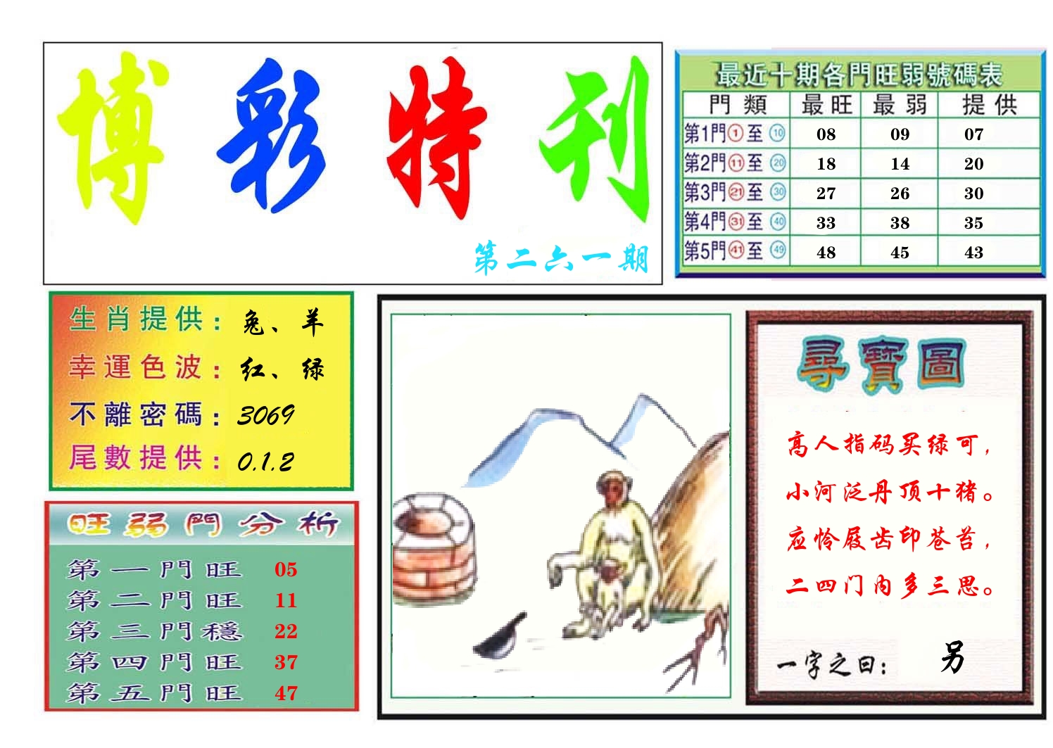 博彩特刊 第262期