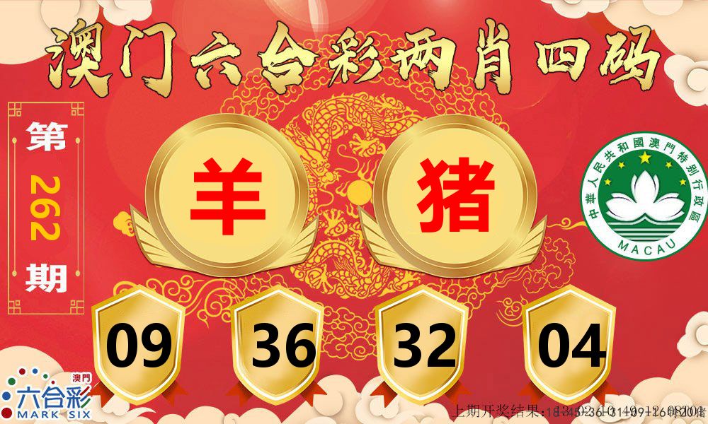 澳门两肖四码 第262期