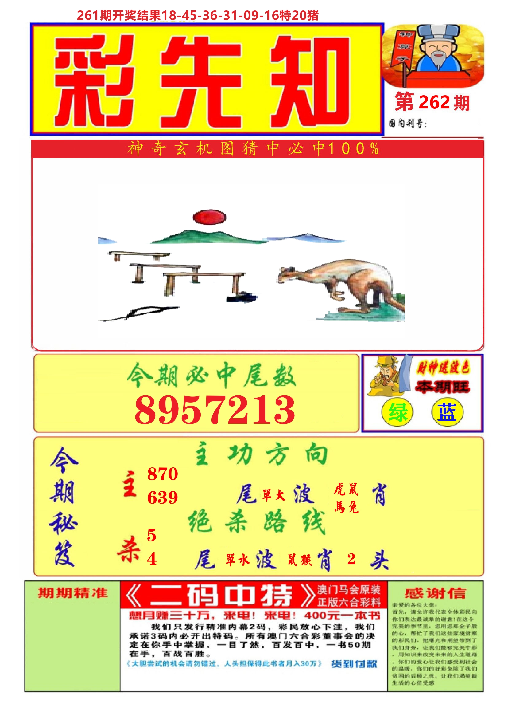 澳门彩先知A 第262期