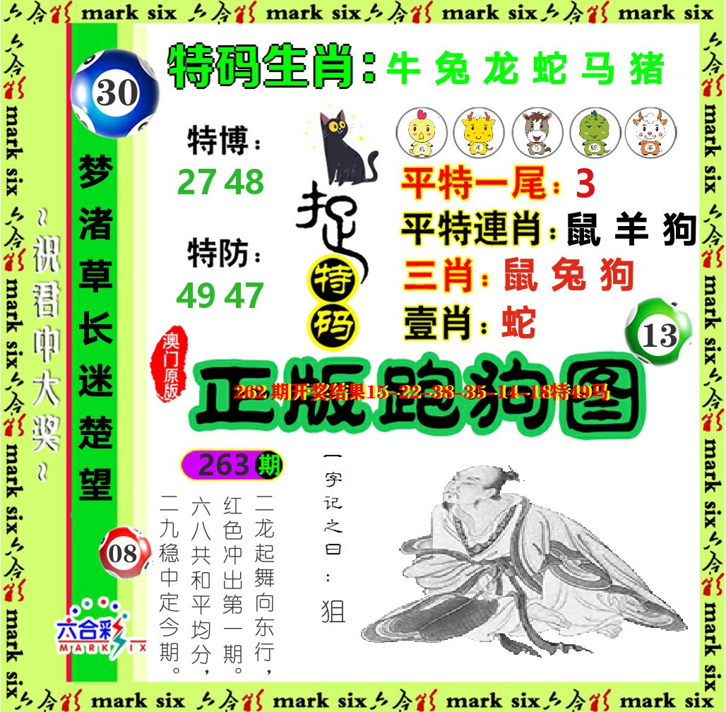 正版跑狗图 第263期