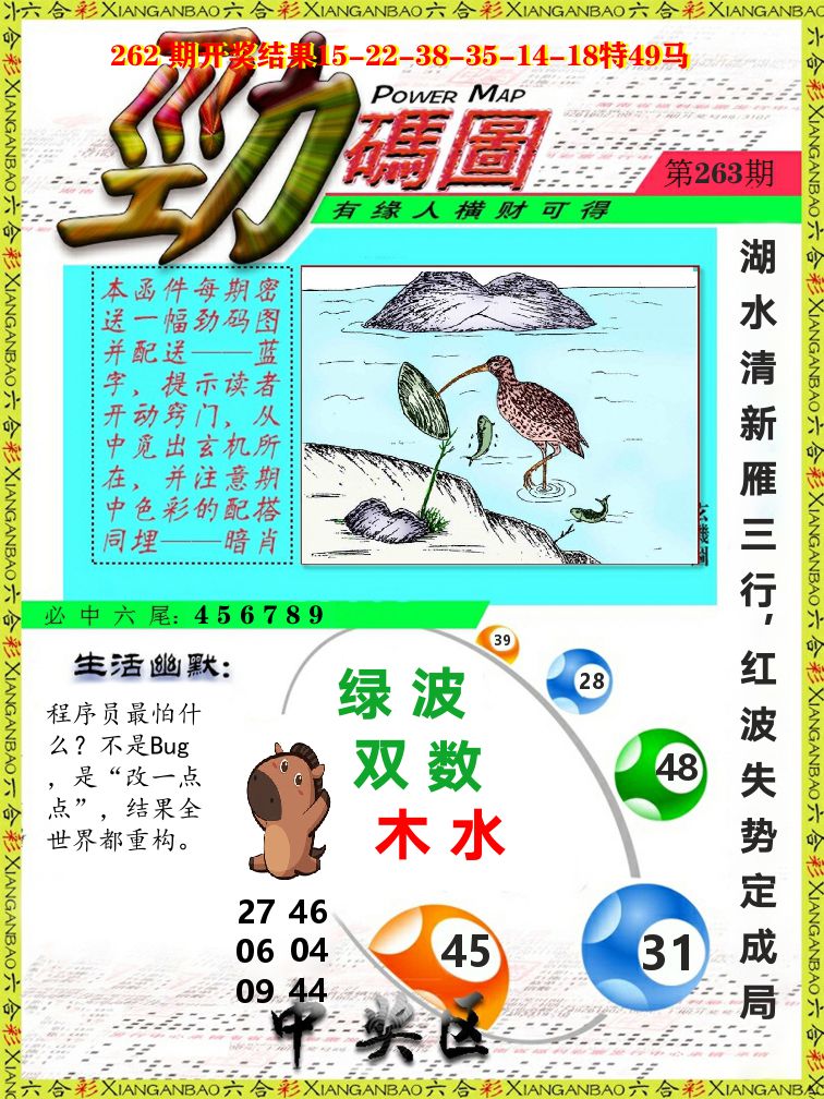 劲码图 第263期