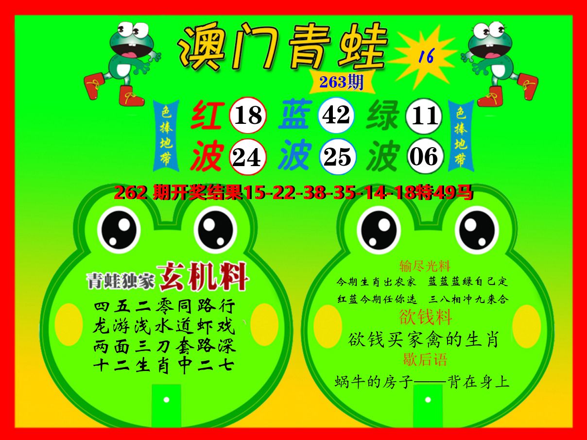 青蛙系列16 第263期