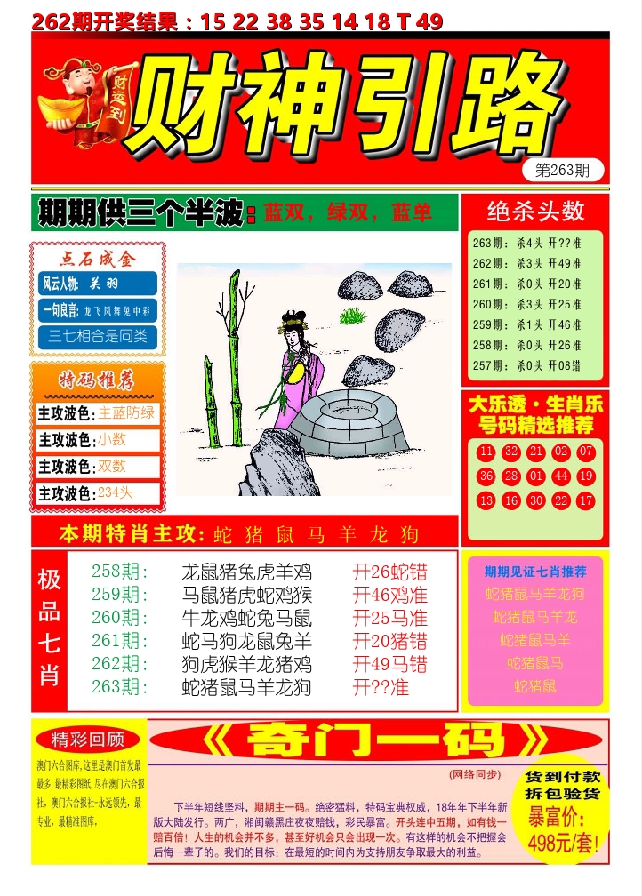 财神引路 第263期