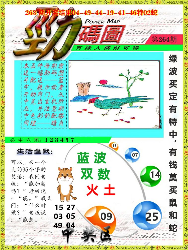 劲码图 第264期