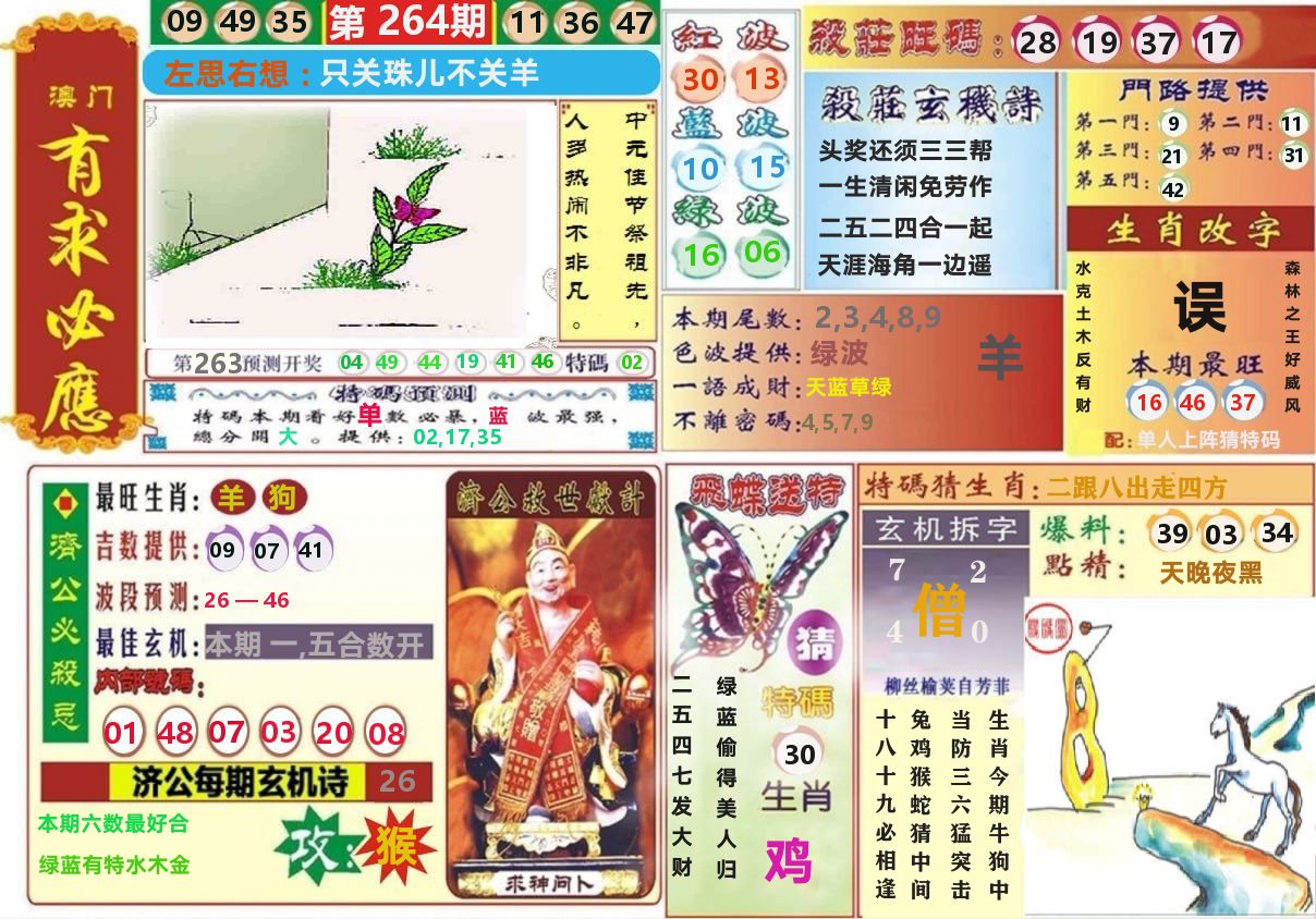 澳门有求必应 第264期