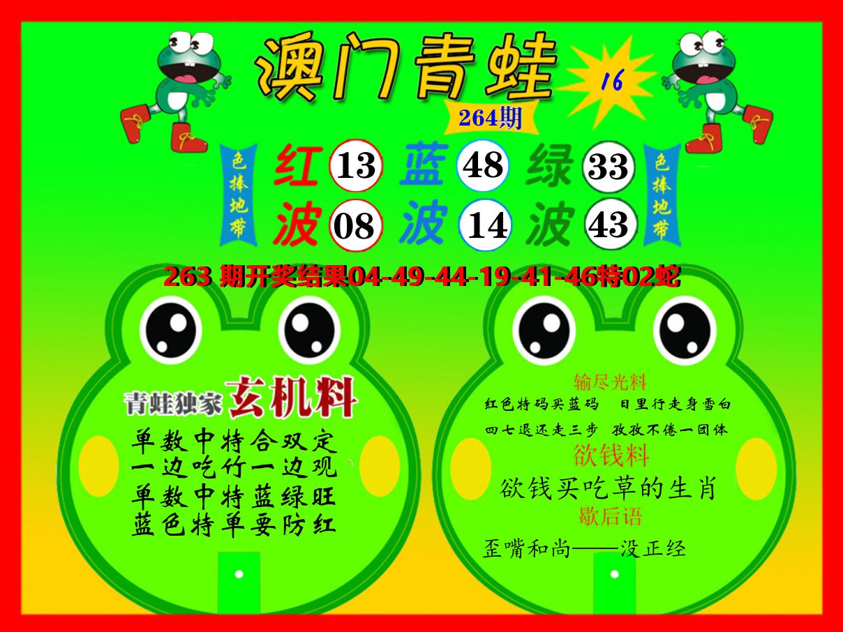 青蛙系列16 第264期