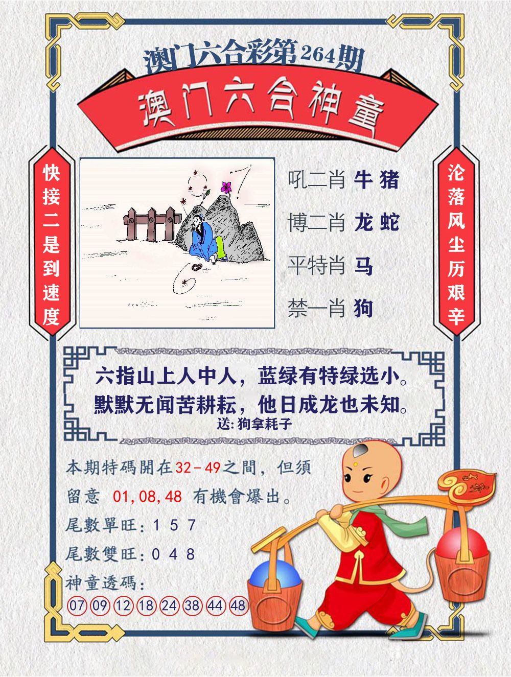 六合神童 第264期