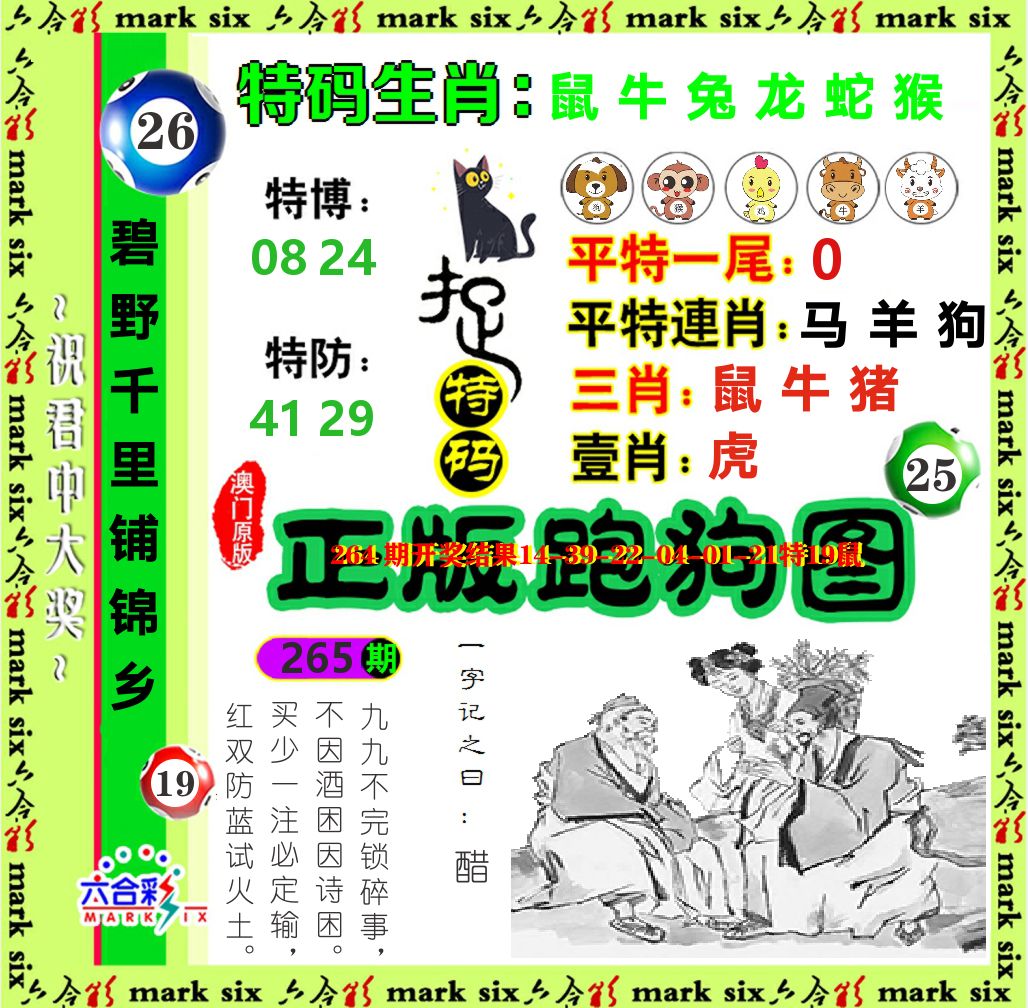 正版跑狗图 第265期