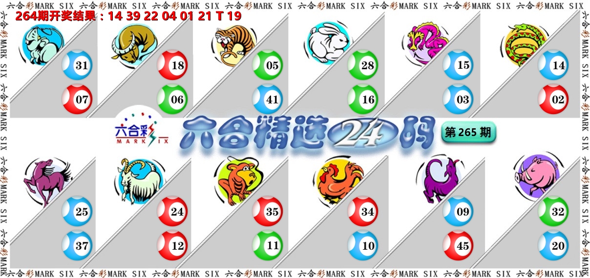 六合精选24码 第265期