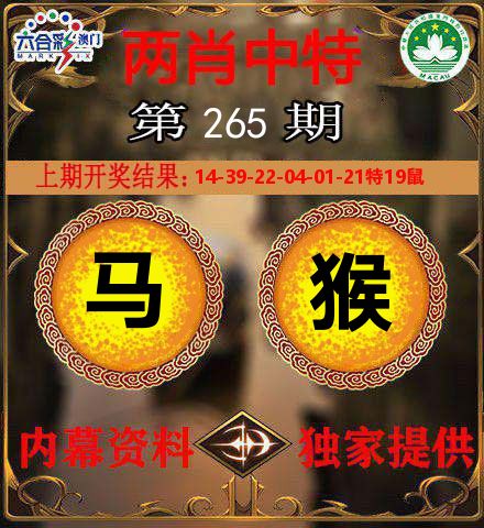 两肖中特 第265期