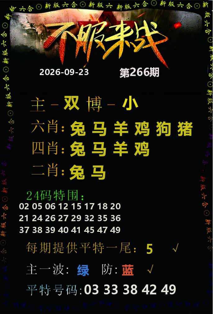 不服来战 第266期