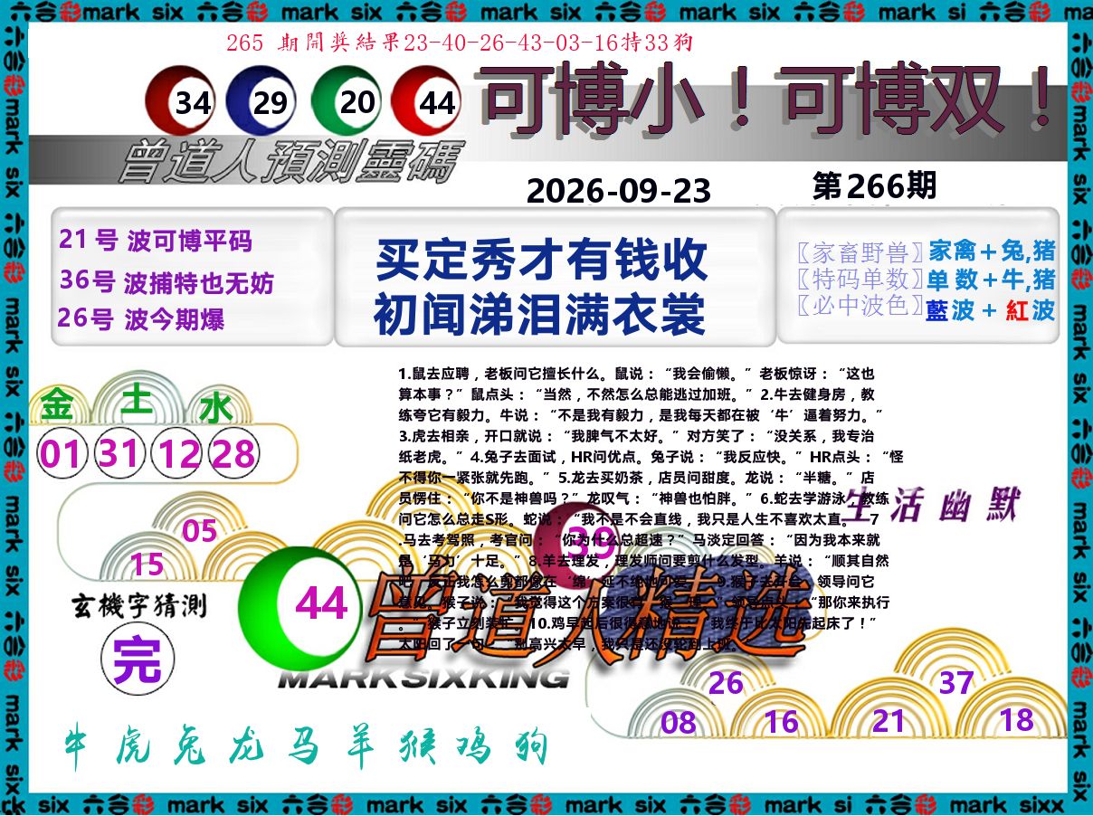 曾道人精选 第266期