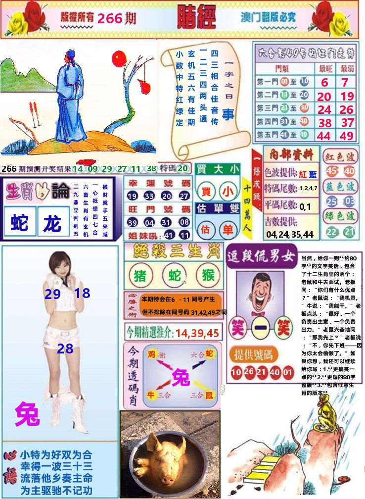 澳门赌经 第266期