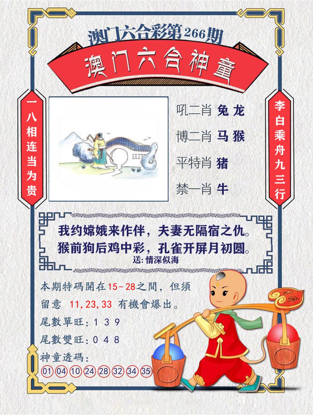六合神童 第266期