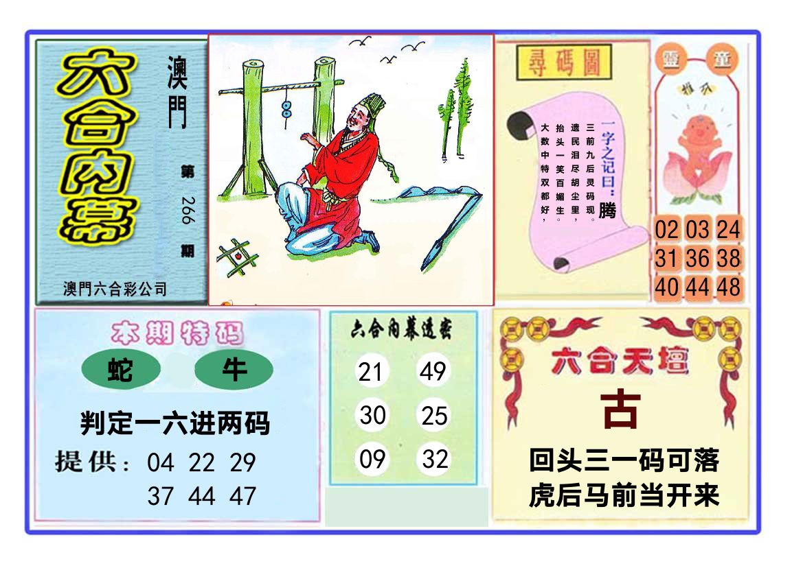 六合内幕 第266期