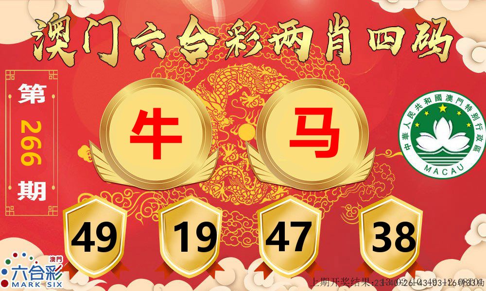 澳门两肖四码 第266期