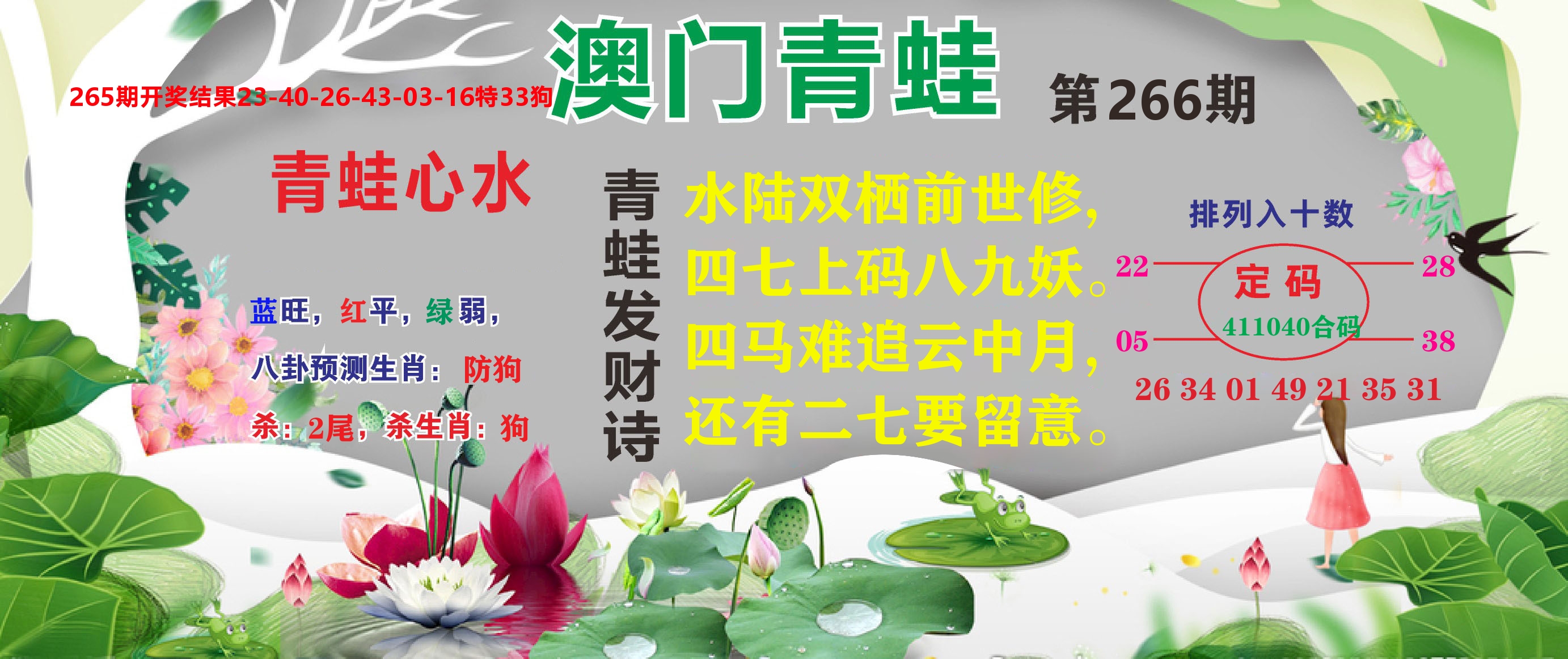 澳门致富经D 第266期