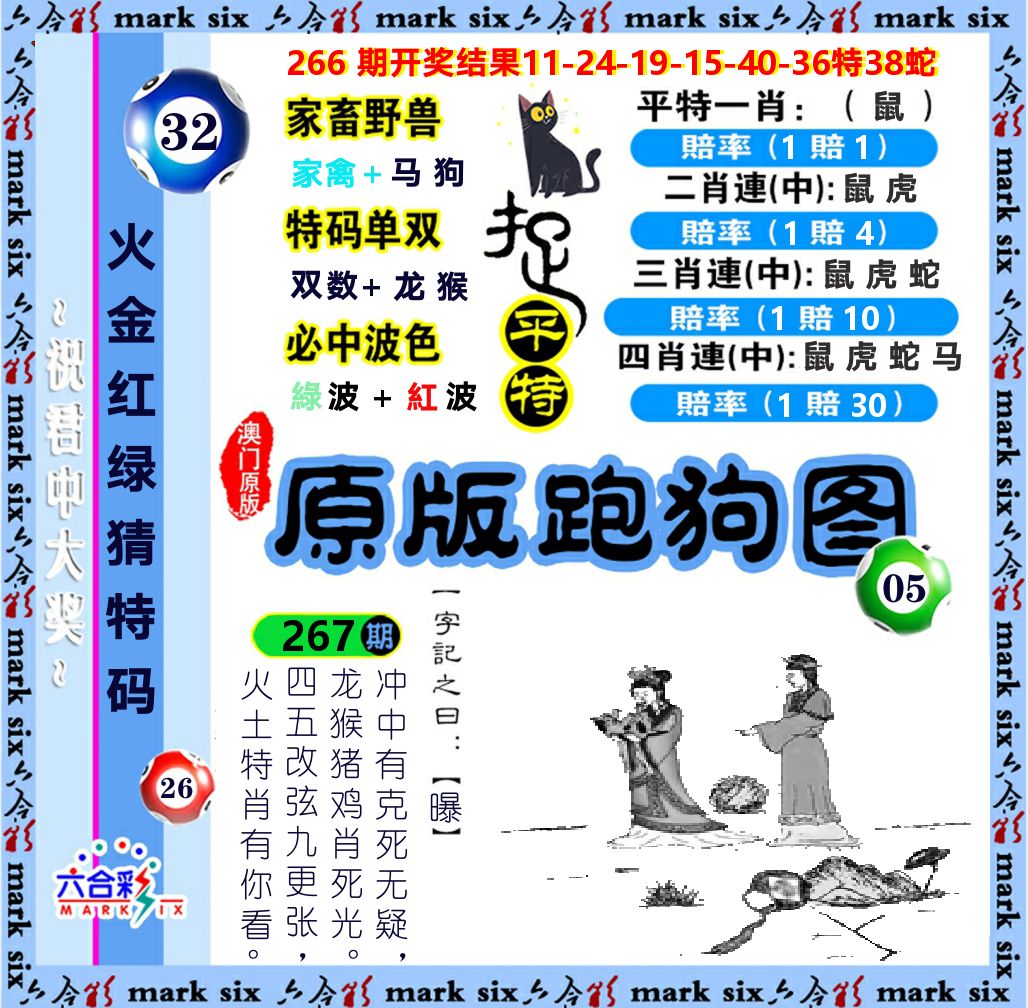 原版跑狗图 第267期
