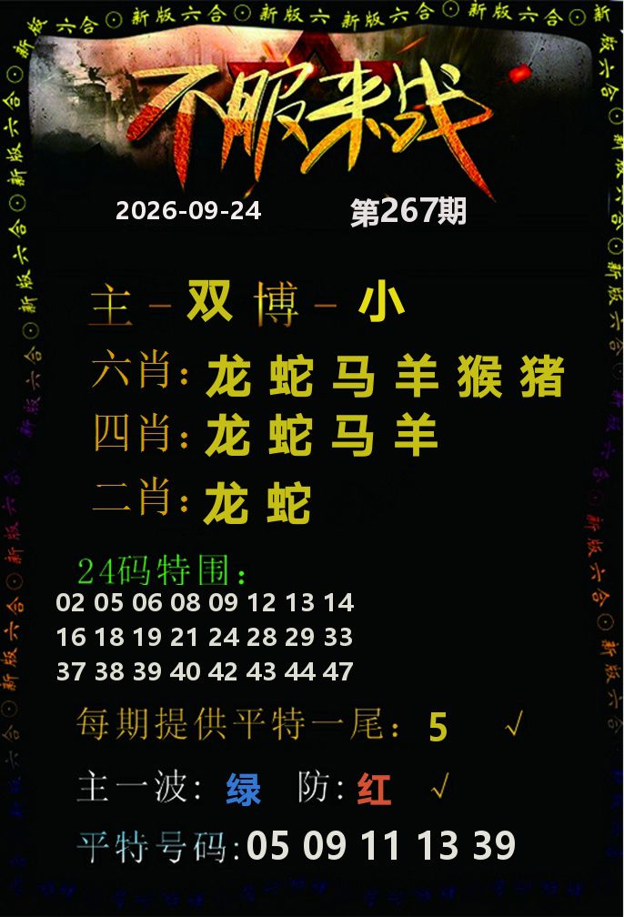 不服来战 第267期