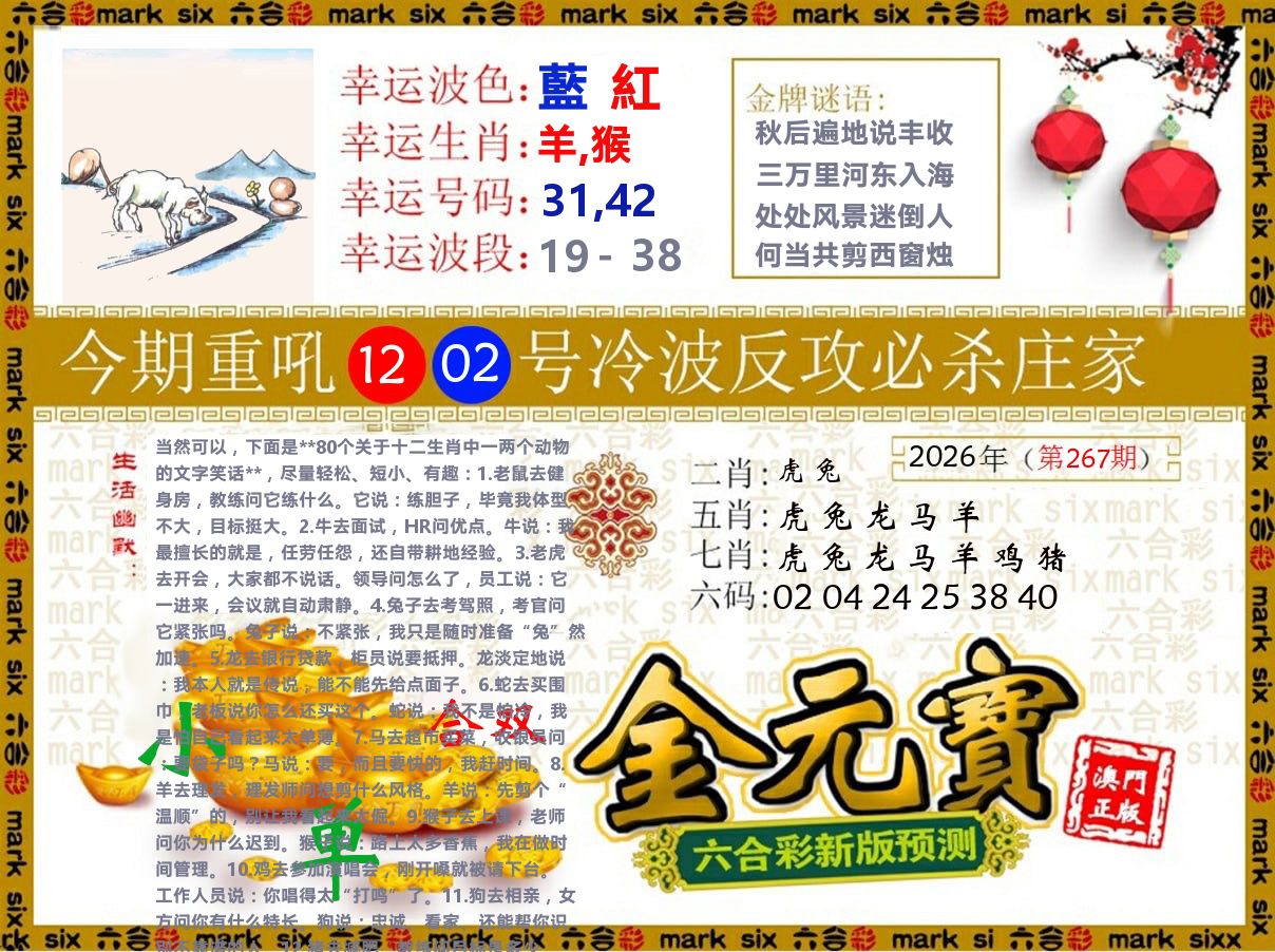 金元宝 第267期