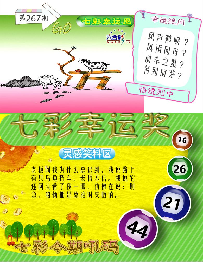 七彩幸运奖 第267期