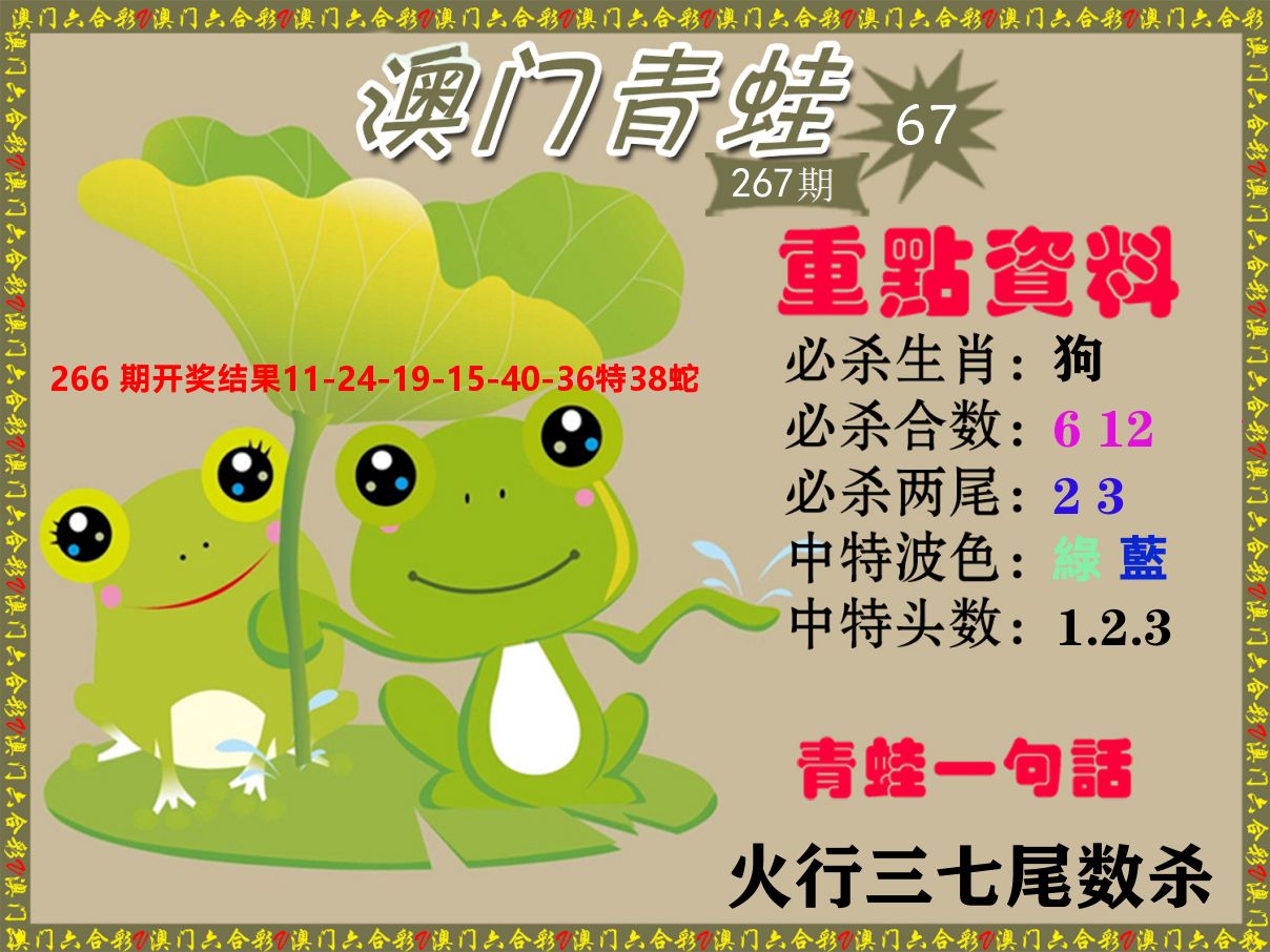 青蛙系列67 第267期