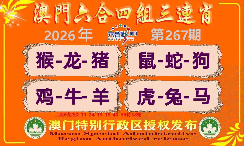 六合三连肖 第267期