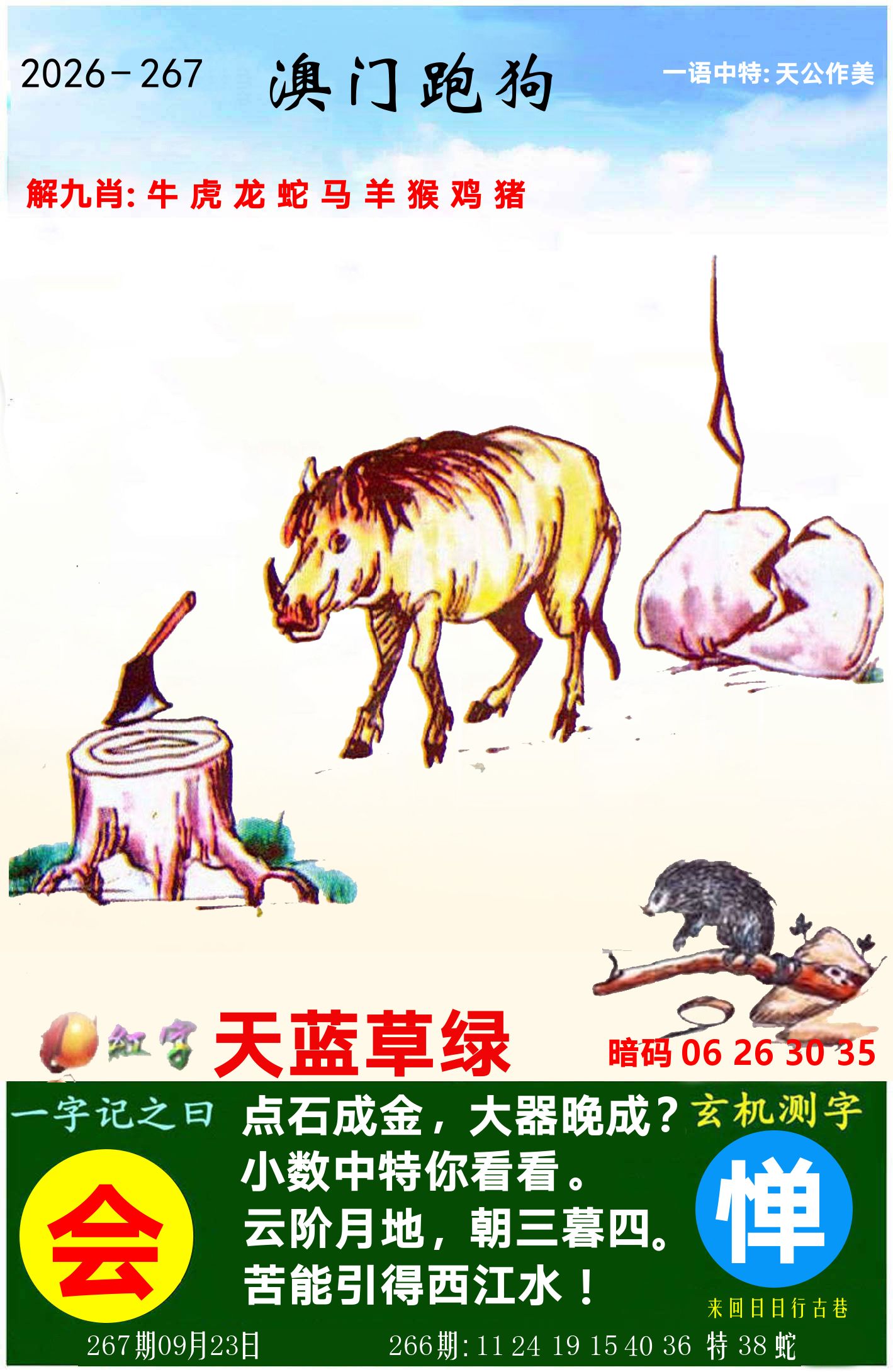 澳门跑狗图 第267期