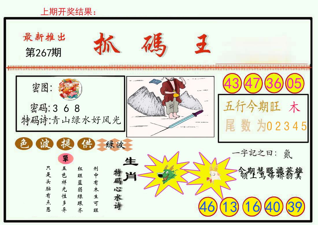 最新抓码王 第267期