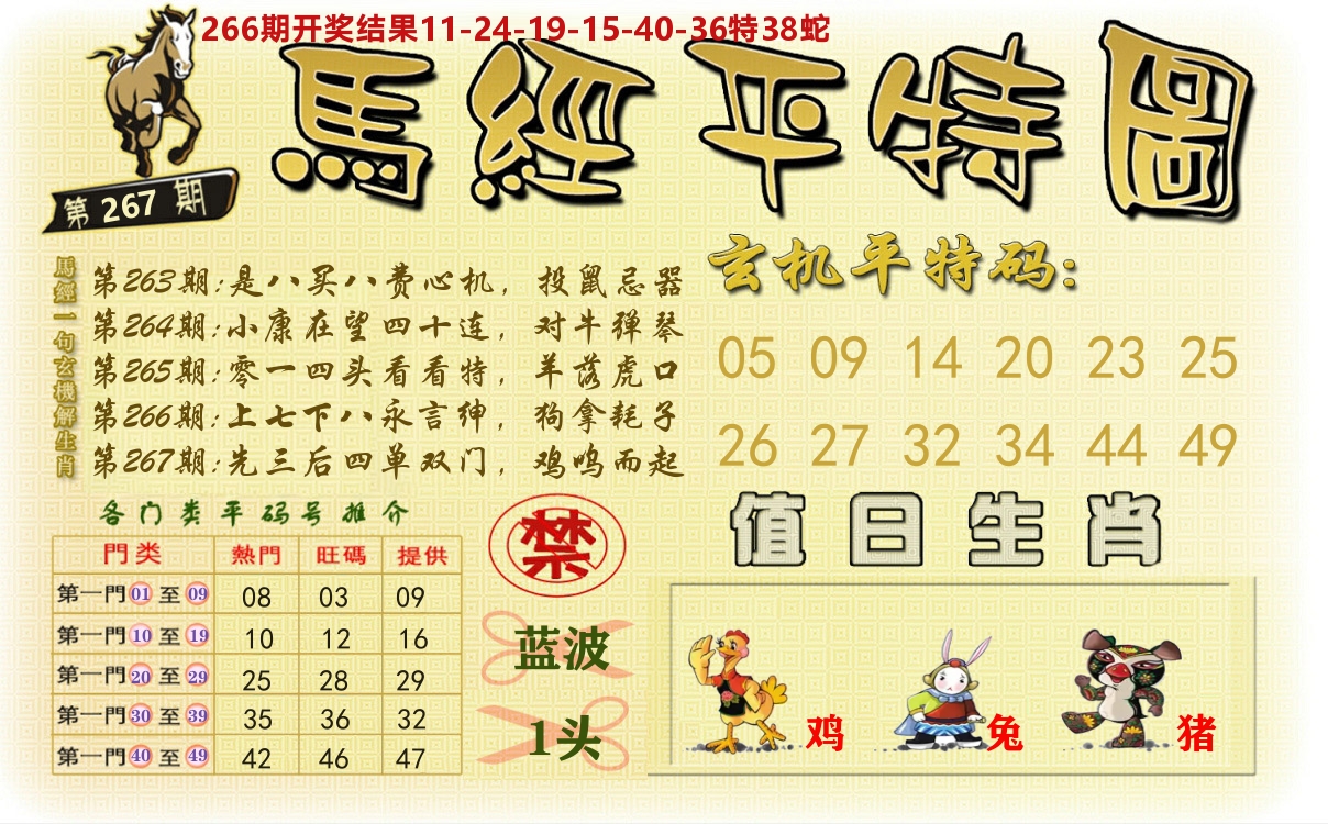 澳门平特图 第267期