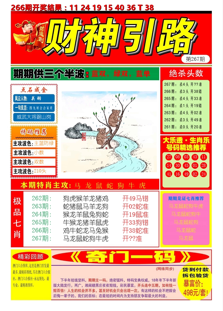 财神引路 第267期