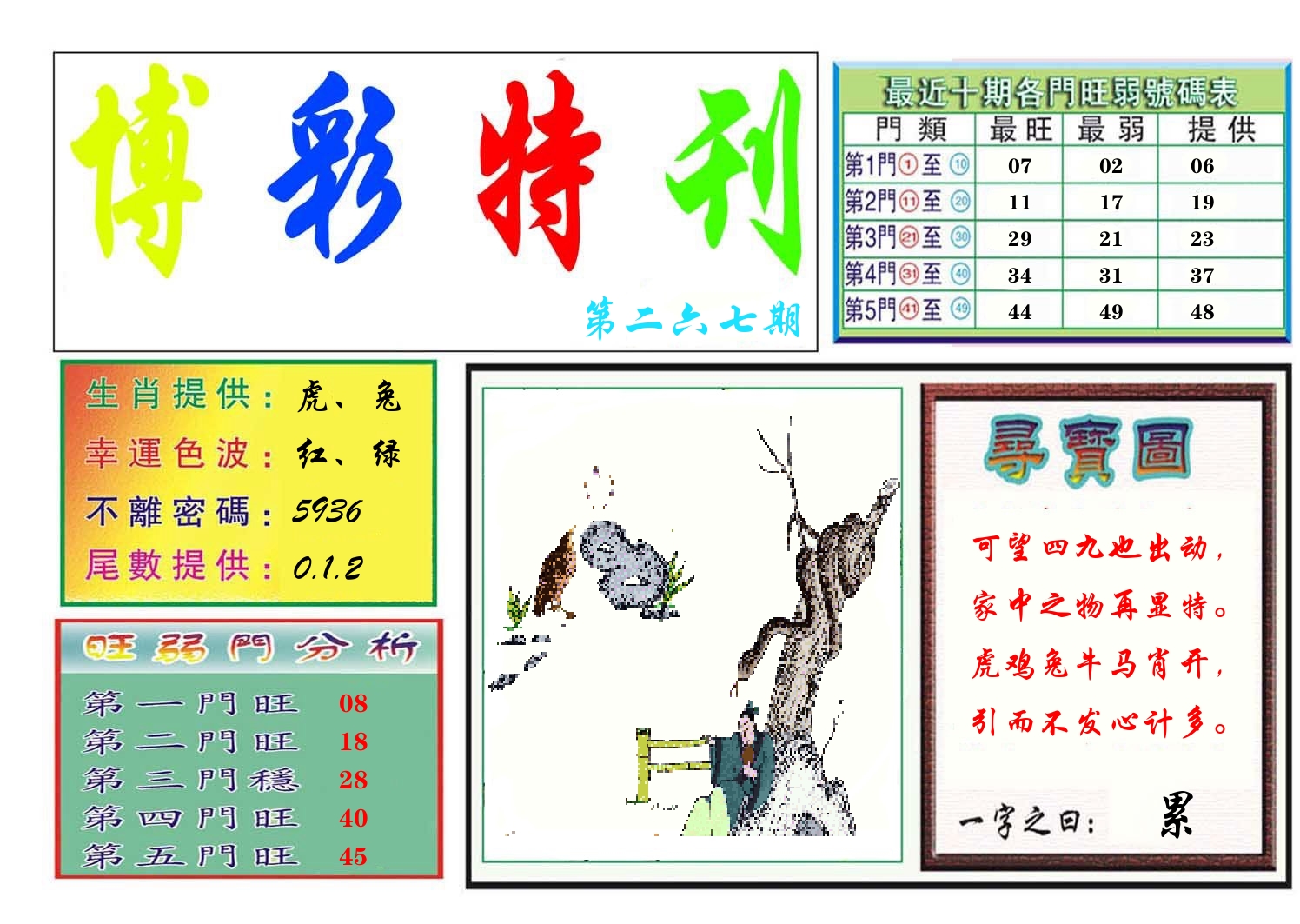 博彩特刊 第268期