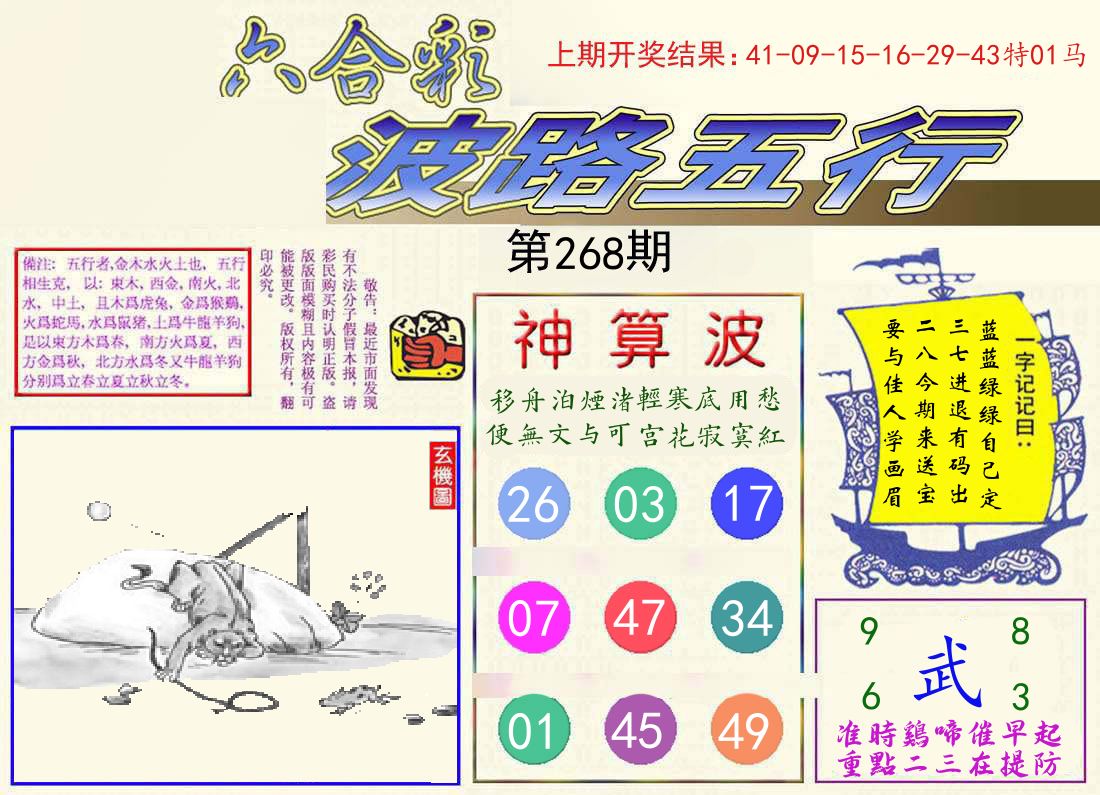 波路五行 第268期