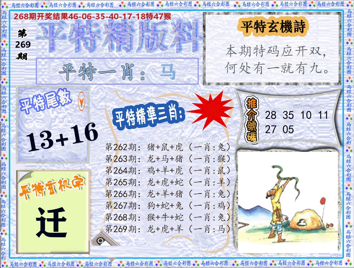 平特精版料 第269期