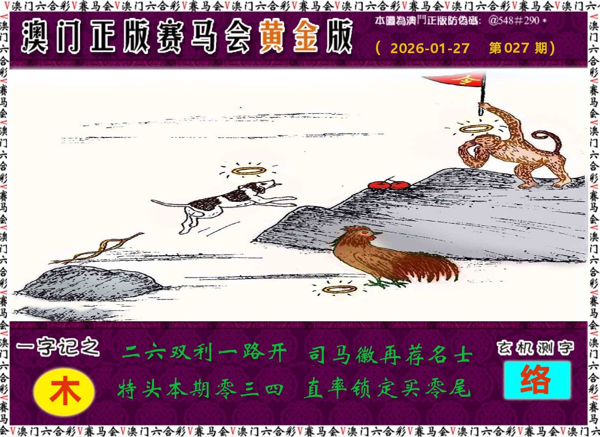 赛马会黄金版 第27期